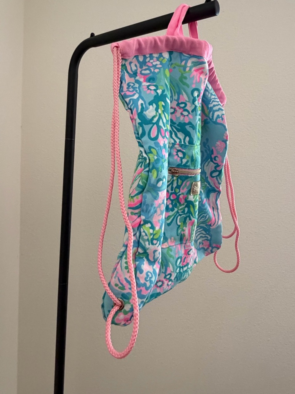 Lilly Pulitzer Ibiza Aqua, Pink & Green Floral Tote Interior - Picture 5 of 7